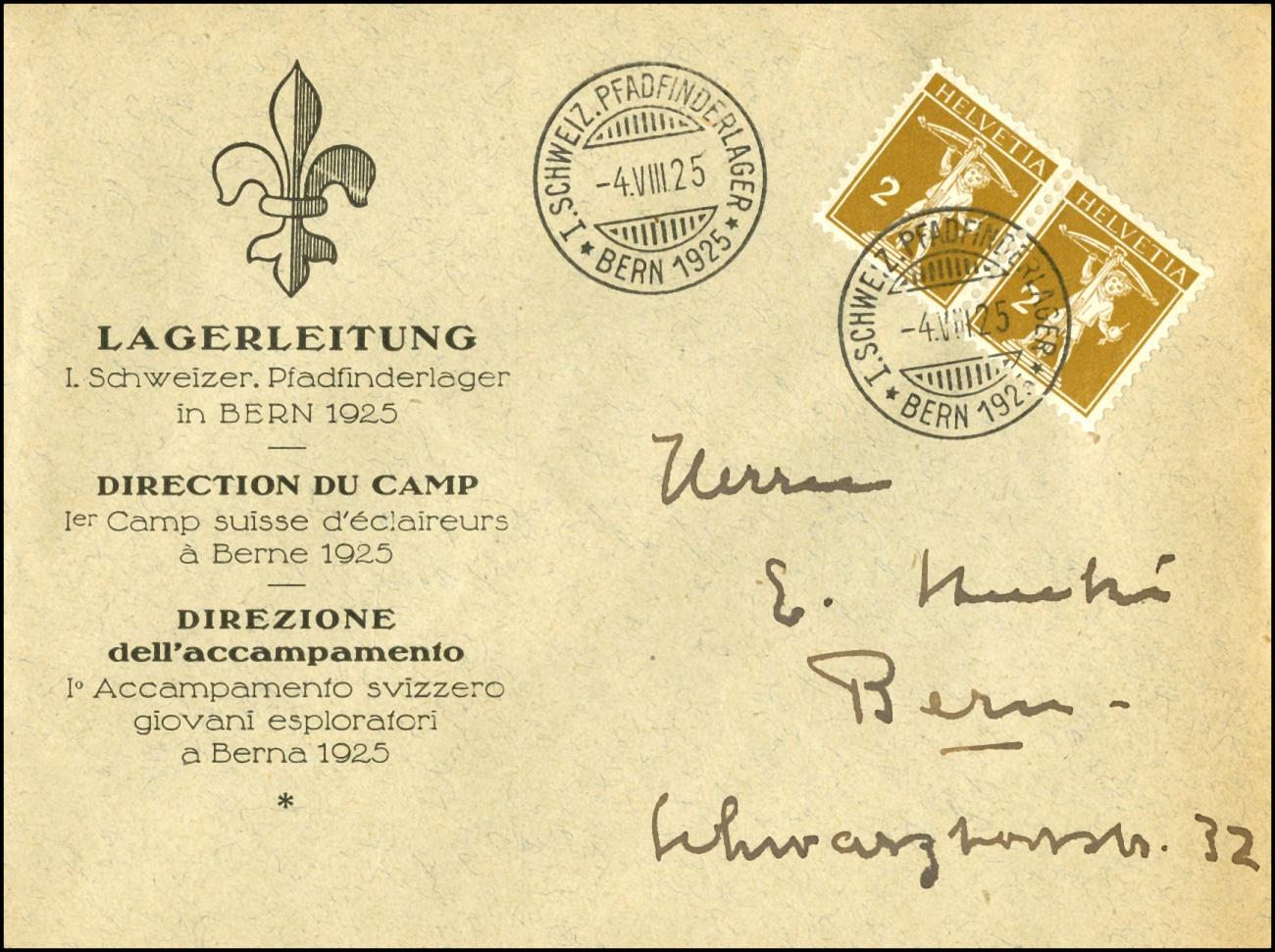 Brief Bundeslager 1925