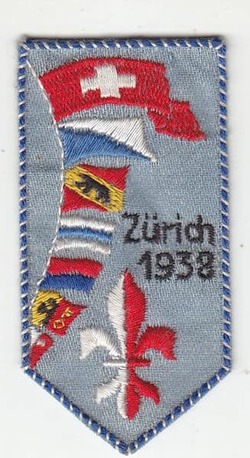 1938 Stoffabzeichen Bundeslager in Zürich